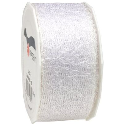PRÄSENT C.E. Pattberg Lace Tulle Ribbon White 40 mm width, 20 m length PRÄSENT C.E. Pattberg Lace Tulle Ribbon White 40 mm width, 20 m length