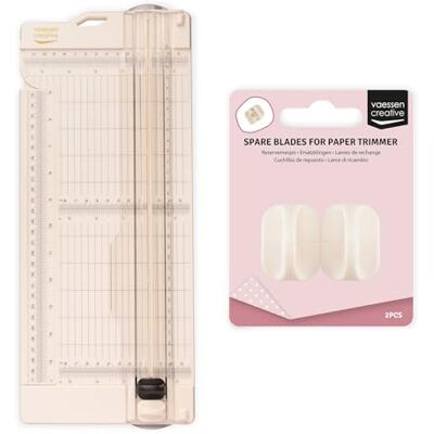 Creative Labs Paper Cutter with Scoring Tool 4.5 x 12" (11.4 x 30.5 cm) – 2-in-1 Ivory Paper Trimmer & Scoreboard for Scrapbooking, Card Making, Gift Boxes & Crafting – Including 2 Spare Blades Creative Labs Paper Cutter with Scoring Tool 4.5 x 12" (11.4 x 30.5 cm) – 2-in-1 Ivory Paper Trimmer & Scoreboard for Scrapbooking, Card Making, Gift Boxes & Crafting – Including 2 Spare Blades