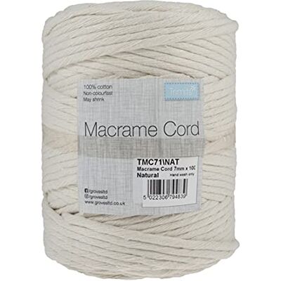 Trimits Natural Crafting Cotton Twisted Macramé Cord Trimits Natural Crafting Cotton Twisted Macramé Cord