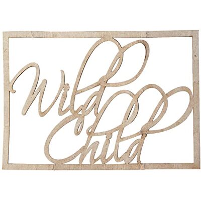 FabScraps Kaleidoscope Die-Cut Chipboard Word Wild Child, Acrylic, Multicolour, 9.65x16.25x0.17 cm FabScraps Kaleidoscope Die-Cut Chipboard Word Wild Child, Acrylic, Multicolour, 9.65x16.25x0.17 cm