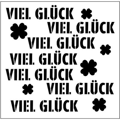 Creative Labs Art Stencil Stencil, Good Luck, to add Colourful Patterns and Textures to Craft Projects Creative Labs Art Stencil Stencil, Good Luck, to add Colourful Patterns and Textures to Craft Projects