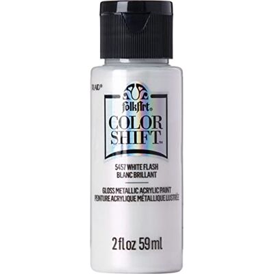 FolkArt Plaid PE5457 Folk Art Colour Shift Acrylic Paint, White Flash, 2 oz.,5457 FolkArt Plaid PE5457 Folk Art Colour Shift Acrylic Paint, White Flash, 2 oz.,5457