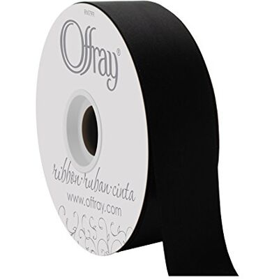 Berwick Offray Double Face Satin Ribbon, 50 Yards, Black Berwick Offray Double Face Satin Ribbon, 50 Yards, Black