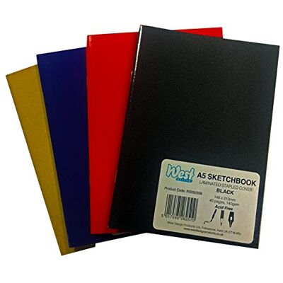 West A4 Matt Sketchbook Bundle of 5 Assorted West A4 Matt Sketchbook Bundle of 5 Assorted