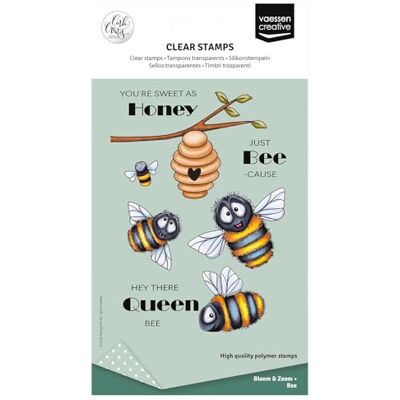 Creative Labs Clear Stamps 13 Pcs Bee Scrapbooking, Stamping and Card Making Supplies for Crafting, A6 Creative Labs Clear Stamps 13 Pcs Bee Scrapbooking, Stamping and Card Making Supplies for Crafting, A6