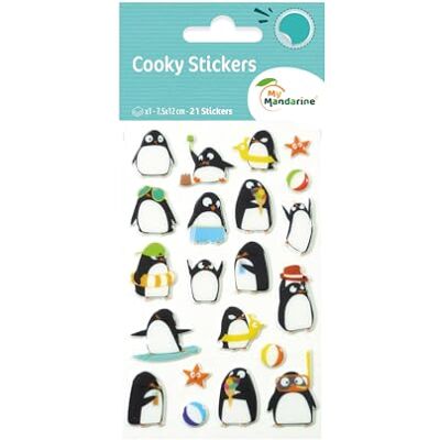Maildor CY062Opack Cooky 3D Stickers LOT of 10 Sheets 12x8 cm 210 Stickers Penguins Theme Children's Arts and Crafts Accessories Creative Maildor CY062Opack Cooky 3D Stickers LOT of 10 Sheets 12x8 cm 210 Stickers Penguins Theme Children's Arts and Crafts Accessories Creative