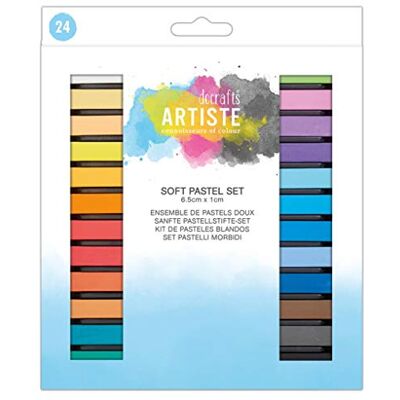 DOCRAFTS ARTISTE Artiste Soft Pastels, 24 Pieces, Multicoloured, Single Art Set, Drawing Pastel Crayons for Art and Craft, Ideal Art Supplies for Students and Home, Creative Drawing Set with Pastels for Art DOCRAFTS ARTISTE Artiste Soft Pastels, 24 Pieces, Multicoloured, Single Art Set, Drawing Pastel Crayons for Art and Craft, Ideal Art Supplies for Students and Home, Creative Drawing Set with Pastels for Art