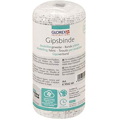 Glorex Plaster of Paris Bandage Modelling Clay x 4.5 x 4.5 cm – white Glorex Plaster of Paris Bandage Modelling Clay x 4.5 x 4.5 cm – white