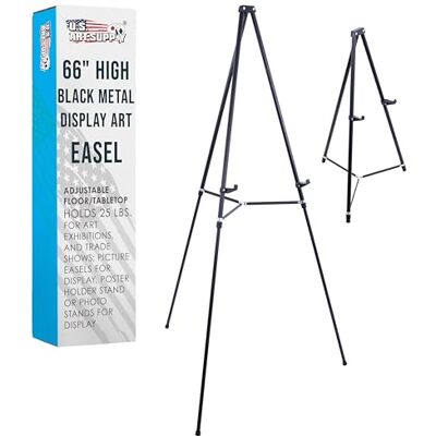 U.S. Art Supply Boardroom XL 70 in. Tall Holding 45 lbs. Black Aluminum Flipchart Display Easel U.S. Art Supply Boardroom XL 70 in. Tall Holding 45 lbs. Black Aluminum Flipchart Display Easel