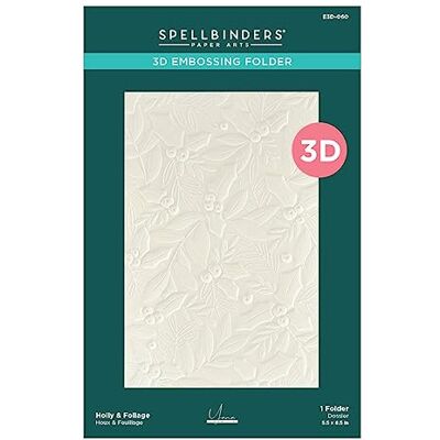 Spellbinders Holly & Foliage 3D Embossing Folder from The De-Light-Ful Christmas Collection by Yana Smakula Spellbinders Holly & Foliage 3D Embossing Folder from The De-Light-Ful Christmas Collection by Yana Smakula