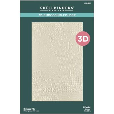 Spellbinders Distress Mix 3D Embossing Folder from the Beautifully Imperfect Collection Spellbinders Distress Mix 3D Embossing Folder from the Beautifully Imperfect Collection