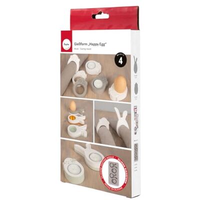 Rayher Silicone Casting Mould, Casting Tray with 4 Different Bunny and Egg Shapes for Concrete, Plaster of Paris, Modelling Clay, and Resin, 26x14.5x2cm, grey, 36136000 Rayher Silicone Casting Mould, Casting Tray with 4 Different Bunny and Egg Shapes for Concrete, Plaster of Paris, Modelling Clay, and Resin, 26x14.5x2cm, grey, 36136000