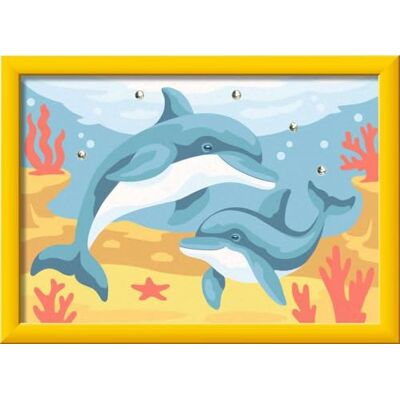 Ravensburger CreArt, Children's Paint by Numbers Playful Dolphins Ravensburger CreArt, Children's Paint by Numbers Playful Dolphins