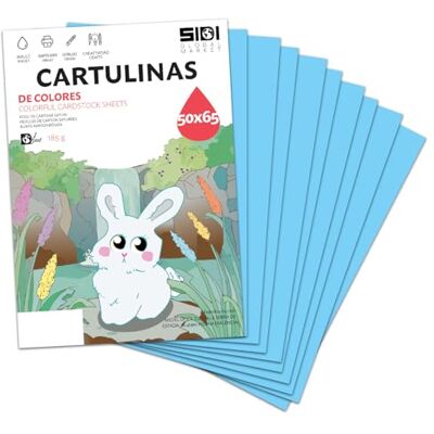 Sidi Global Market Card 50x65 Light Blue 185g Large Card for Crafts, Scrapbooking, Billboards, School and School Use SIDI (Light Blue, 25h) Sidi Global Market Card 50x65 Light Blue 185g Large Card for Crafts, Scrapbooking, Billboards, School and School Use SIDI (Light Blue, 25h)