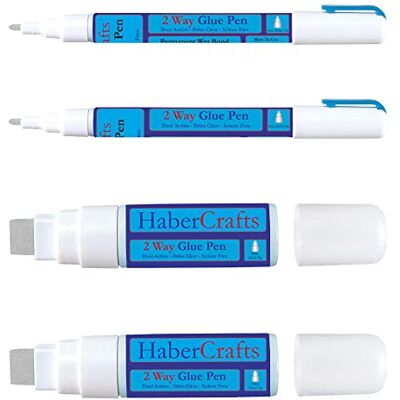 Habercrafts 2 Way Glue Pen Permanent & Temporary Adhesive Memory System Dual Action Clear Dry Two Way Glue for Crafts Card Making Scrapbooking Balloons Glitter Embellishment (Assorted Set 4 Pens) Habercrafts 2 Way Glue Pen Permanent & Temporary Adhesive Memory System Dual Action Clear Dry Two Way Glue for Crafts Card Making Scrapbooking Balloons Glitter Embellishment (Assorted Set 4 Pens)