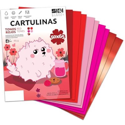Sidi Global Market 50x65 Red Tones 185/230g Card in Red Shades for Crafts, Scrapbooking, Billboards SIDI (Red Tones, 250h) Sidi Global Market 50x65 Red Tones 185/230g Card in Red Shades for Crafts, Scrapbooking, Billboards SIDI (Red Tones, 250h)
