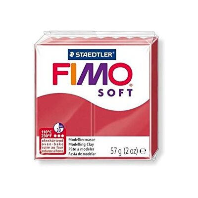 Staedtler Fimo Soft Cherry Red Clay - 56g, Pack of 6 Staedtler Fimo Soft Cherry Red Clay - 56g, Pack of 6