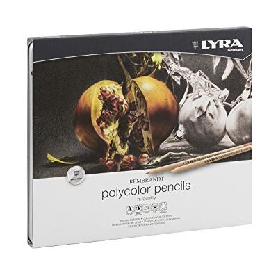 LYRA Rembrandt Polycolor Coloured Pencil Set 24 Assorted Colours Fine Art Pencil Set, Assorted Colours, For Professional Artists LYRA Rembrandt Polycolor Coloured Pencil Set 24 Assorted Colours Fine Art Pencil Set, Assorted Colours, For Professional Artists