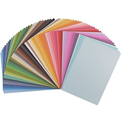 Creative Labs Florence Cardstock Textured Coloured Card Making Supplies A4 Multi 60 Sheets Coloured Paper for Scrapbooking, Card Making, Die Cutting and Paper Crafts 216 GSM Assorti Creative Labs Florence Cardstock Textured Coloured Card Making Supplies A4 Multi 60 Sheets Coloured Paper for Scrapbooking, Card Making, Die Cutting and Paper Crafts 216 GSM Assorti