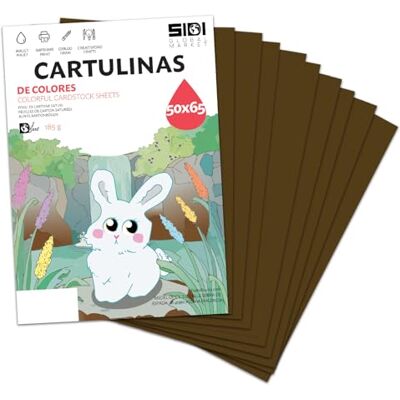 Sidi Global Market Cardboard 50x65 Brown 185g Large Card for Crafts, Scrapbooking, Billboards, School and School Use SIDI (Brown, 250h) Sidi Global Market Cardboard 50x65 Brown 185g Large Card for Crafts, Scrapbooking, Billboards, School and School Use SIDI (Brown, 250h)