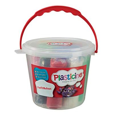 Plasticine The Original , FunTUBulous, Original Modelling Clay, Soft and Non-Hardening, Includes 8 Bumper Sticks of in Plastic Bucket with Carry Handle, Suitable for Ages 3+ Plasticine The Original , FunTUBulous, Original Modelling Clay, Soft and Non-Hardening, Includes 8 Bumper Sticks of in Plastic Bucket with Carry Handle, Suitable for Ages 3+