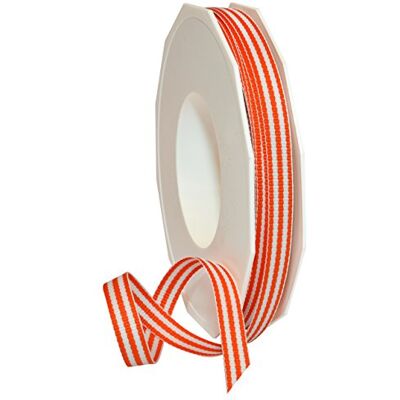 Morex Striped Polyester Grosgrain Ribbon, Party Decorations, Gift Wrapping, Fun Patterns, 3/8" by 20 yd., Orange Morex Striped Polyester Grosgrain Ribbon, Party Decorations, Gift Wrapping, Fun Patterns, 3/8" by 20 yd., Orange