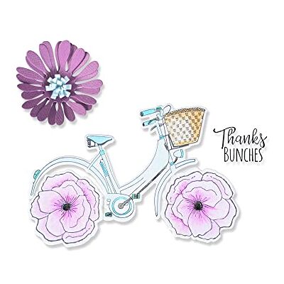 Sizzix Thankful Bicycle Die and Stamps Set - Die and Stamps Set Sizzix Thankful Bicycle Die and Stamps Set - Die and Stamps Set