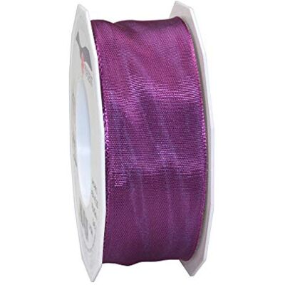 PRÄSENT Lyon Wired Taffeta Ribbon Purple 40 mm Width, 25 m Length PRÄSENT Lyon Wired Taffeta Ribbon Purple 40 mm Width, 25 m Length