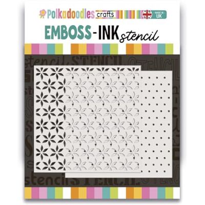 Polkadoodles Emboss-Ink Stencils. Layered Poinsettia Stencils x 2-6 x 6 Polkadoodles Emboss-Ink Stencils. Layered Poinsettia Stencils x 2-6 x 6