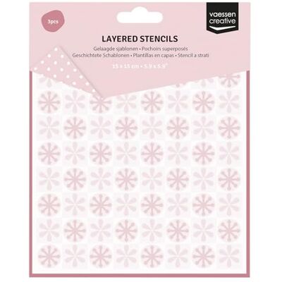 Creative Labs Layered Stencils Checkered Pattern 3 Pcs Reusable Stencils for Crafts of 5.9 x 5.9" (15 x 15 cm) Scrapbooking, Cardmaking and Papercrafts Creative Labs Layered Stencils Checkered Pattern 3 Pcs Reusable Stencils for Crafts of 5.9 x 5.9" (15 x 15 cm) Scrapbooking, Cardmaking and Papercrafts
