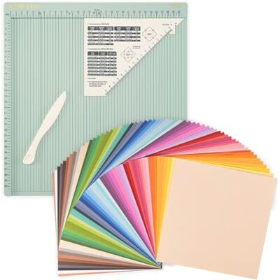 Creative Labs Score Easy Scoring Board & Smooth Coloured Card Stock 12 x 12" (30.5 x 30.5 cm) – Scrapbooking Kit for Card Making, Wedding Invitations, Envelopes, and Paper Arts and Crafts Creative Labs Score Easy Scoring Board & Smooth Coloured Card Stock 12 x 12" (30.5 x 30.5 cm) – Scrapbooking Kit for Card Making, Wedding Invitations, Envelopes, and Paper Arts and Crafts