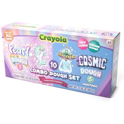 CRAYOLA A1-2981 Pearl and Cosmic Dough Combo Set (10pk x 3oz) CRAYOLA A1-2981 Pearl and Cosmic Dough Combo Set (10pk x 3oz)