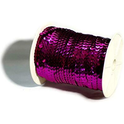 Matsa 6 mm Sequins Sewing Strip for Clothes, Decorations, Jewellery, Costumes, Sewing, Embellishments, Ribbons, DIY, Crafts, Violet, Single Matsa 6 mm Sequins Sewing Strip for Clothes, Decorations, Jewellery, Costumes, Sewing, Embellishments, Ribbons, DIY, Crafts, Violet, Single