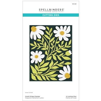 Spellbinders Fresh Picked Daisies Etched Dies, Set of 6, Dies for Paper Crafts, Metal, TEMPLATE_STENCIL Spellbinders Fresh Picked Daisies Etched Dies, Set of 6, Dies for Paper Crafts, Metal, TEMPLATE_STENCIL