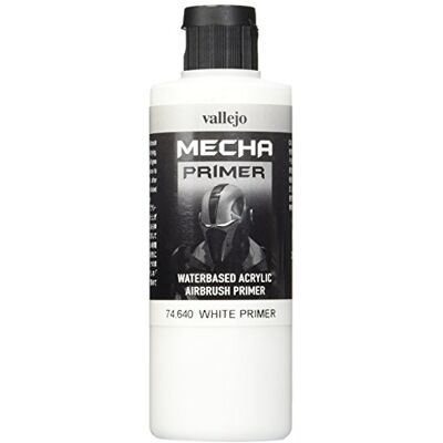 Vallejo Mecha Color Acrylic Paint, High Resistance for Airbrush Use, Ideal for Model Painting, 60 ml, White Vallejo Mecha Color Acrylic Paint, High Resistance for Airbrush Use, Ideal for Model Painting, 60 ml, White