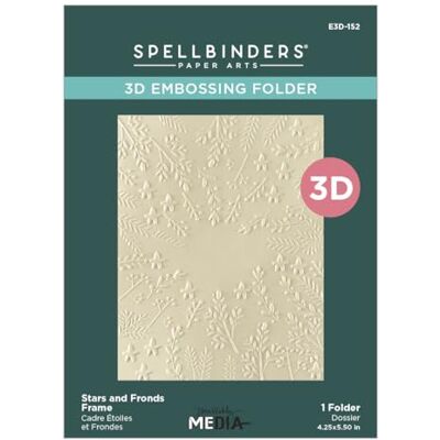 Spellbinders Stars and Fronds Frame 3D Embossing Folder from the Starry Holiday Collection by Dina Wakley Spellbinders Stars and Fronds Frame 3D Embossing Folder from the Starry Holiday Collection by Dina Wakley