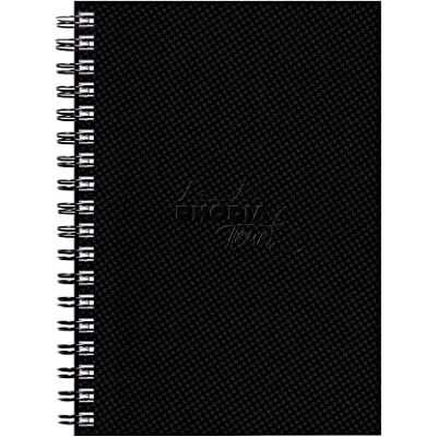 Rhodia 116166C Touch Watercolor Book, 100% cotton satin grain paper 300gx A5 portrait, 40 pages full hardcover, Black Rhodia 116166C Touch Watercolor Book, 100% cotton satin grain paper 300gx A5 portrait, 40 pages full hardcover, Black