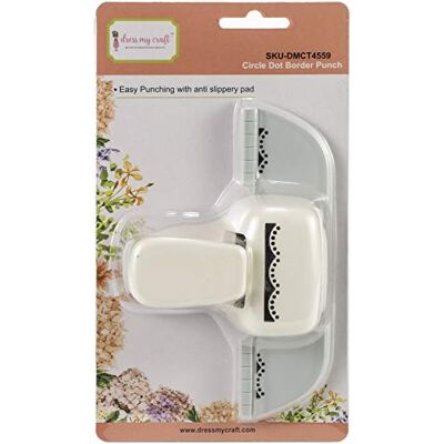 Dress My Craft /CRAFTER'S 3PL Punch, Circle Dot Border, One Size Dress My Craft /CRAFTER'S 3PL Punch, Circle Dot Border, One Size