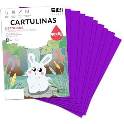 Sidi Global Market Card 50x65 Purple 185g Large Card for Crafts, Scrapbooking, Billboards, School and School Use SIDI (Purple, 125h) Sidi Global Market Card 50x65 Purple 185g Large Card for Crafts, Scrapbooking, Billboards, School and School Use SIDI (Purple, 125h)