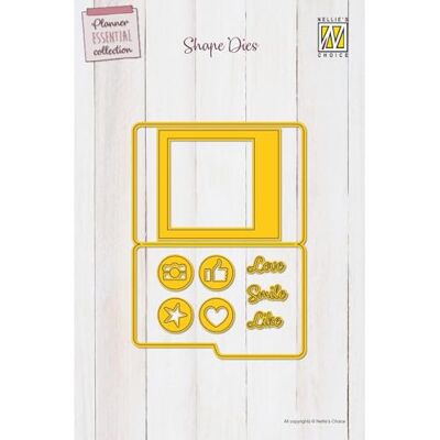 Nellie's Choice Cutting Die Polaroids-10,5 x 14,2 cm-9-Card Making Supplies-Metal Dies for Bullet Journal, Planners, Scrapbooking, DIY and Paper Crafts, Yellow, 10,5 x 14,2 cm Nellie's Choice Cutting Die Polaroids-10,5 x 14,2 cm-9-Card Making Supplies-Metal Dies for Bullet Journal, Planners, Scrapbooking, DIY and Paper Crafts, Yellow, 10,5 x 14,2 cm