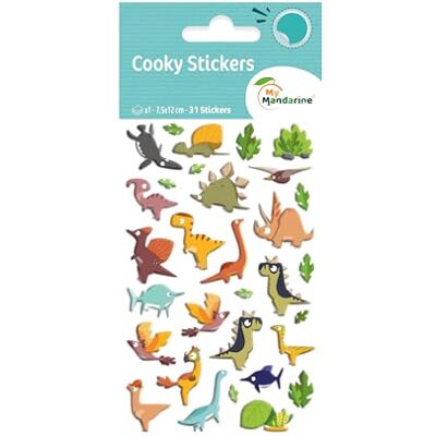 My Mandarine Maildor CY137Cpack Cooky 3D Stickers LOT of 10 Sheets 12x8 cm 310 Stickers Dino Theme Children's Arts and Crafts Accessories Creative and Leisure My Mandarine Maildor CY137Cpack Cooky 3D Stickers LOT of 10 Sheets 12x8 cm 310 Stickers Dino Theme Children's Arts and Crafts Accessories Creative and Leisure