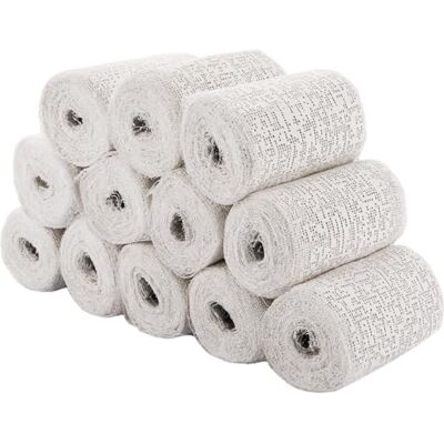 ASelected Plaster Cast Bandage Kit 10 Rolls Plaster of Paris Bandage10X300Cm for Mould and Casting Craft Bandage Rolls White ASelected Plaster Cast Bandage Kit 10 Rolls Plaster of Paris Bandage10X300Cm for Mould and Casting Craft Bandage Rolls White