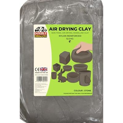 Dragon Air Drying Modelling Clay, 12.5kg, for Sculpting & Crafting Nylon Reinforced Kid-Friendly & Non-Toxic Durable, Long Lasting Wheat & Gluten Free (Stone) Dragon Air Drying Modelling Clay, 12.5kg, for Sculpting & Crafting Nylon Reinforced Kid-Friendly & Non-Toxic Durable, Long Lasting Wheat & Gluten Free (Stone)