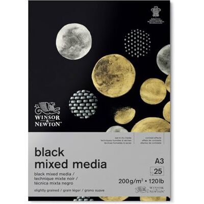 Winsor & Newton Black Paper - 200G A3 - Art Paper Winsor & Newton Black Paper - 200G A3 - Art Paper