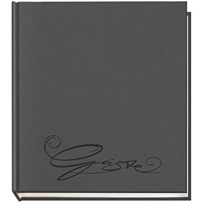 VELOFLEX 5420082 Classic Guest Book with Embossing, 144 Pages Grey VELOFLEX 5420082 Classic Guest Book with Embossing, 144 Pages Grey