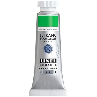 Lefranc Bourgeois 301201 Linel Gouache Extra Fine and Smooth Watercolours with Maximum Colour Intensity, Luminosity for Streak-Free Application, 14 ml Tube Japanese Green Light Lefranc Bourgeois 301201 Linel Gouache Extra Fine and Smooth Watercolours with Maximum Colour Intensity, Luminosity for Streak-Free Application, 14 ml Tube Japanese Green Light
