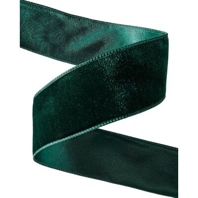 WeRChristmas Double-Sided Wired Velvet Ribbon, Sage Green, 9 m WeRChristmas Double-Sided Wired Velvet Ribbon, Sage Green, 9 m