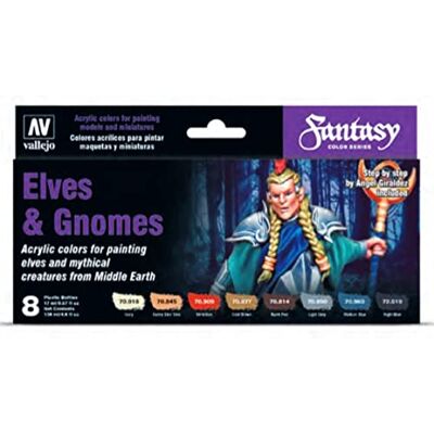 Vallejo AV Model Color Elves and Gnomes Set (x8), Model paints, VAL70242 Vallejo AV Model Color Elves and Gnomes Set (x8), Model paints, VAL70242