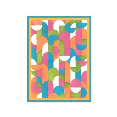 Sizzix Layered Stencils Around the Block, 4-Piece Set, White, for Scrapbooking Sizzix Layered Stencils Around the Block, 4-Piece Set, White, for Scrapbooking