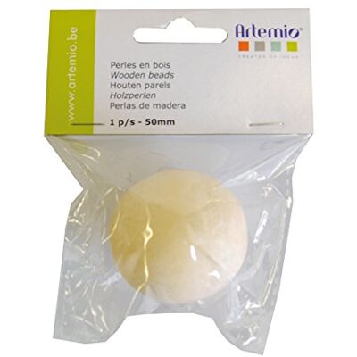 Artemio 50 mm Wooden Bead, Beige Artemio 50 mm Wooden Bead, Beige